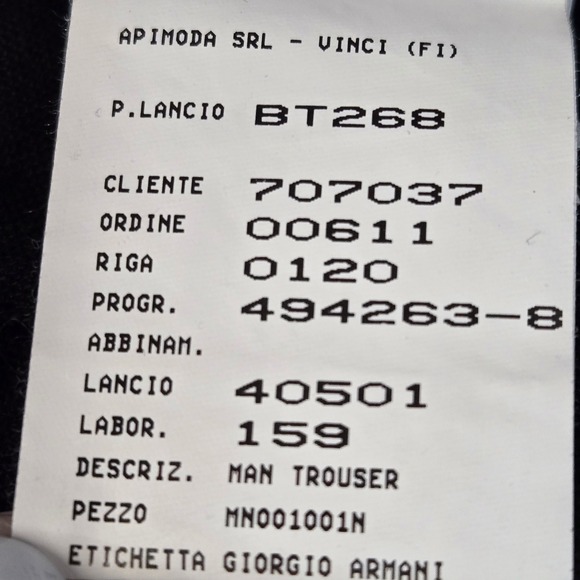 Giorgio Armani Mens Black Linen Blend Wide Leg Trousers Made in Italy Size 54 - Picture 6 of 11